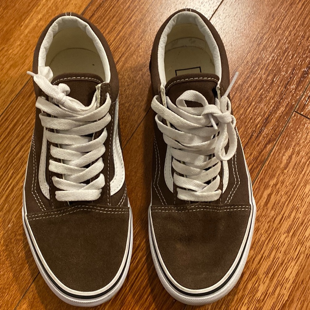 Brown old skool vans